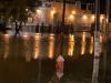 Flooding in the streets after a storm.