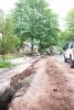 Gas lines being installed in a street.