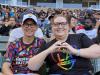 LA Galaxy fans show their pride at an LA Galaxy Pride Night Game benefitting Los Angeles LGBT Center