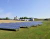 Solar panels in a field