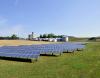 Solar panels in a field