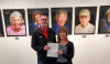 Georgia-Pacific Sweetwater Gypsum is just one of the many sponsors for the WASP annual fly-in and gala in Sweetwater, Texas. Brad Bowman, Georgia-Pacific plant manager, presents Lisa Taylor, WASP Museum Executive Director, with a contribution from Georgia-Pacific.