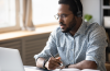 Man in front of laptop