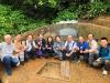 Mui Tsz Lam village representative Tsang Yuk On (fourth from right) and other villagers visit the restored well donated by the Kadoorie family.