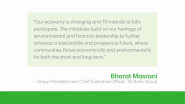 VIDEO: TD Helps Advance Prosperous Low-Carbon Economy With New Set of Environmental Initiatives