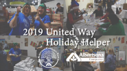 Albertsons Community Team Volunteers Fill Care Packages at United Way's 2019 Holiday Helper Event