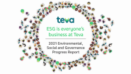 Teva Publishes 2021 ESG Progress Report, Showcasing Further Integration of ESG Into Business, Robust Targets and Strengthened ESG Governance Structure